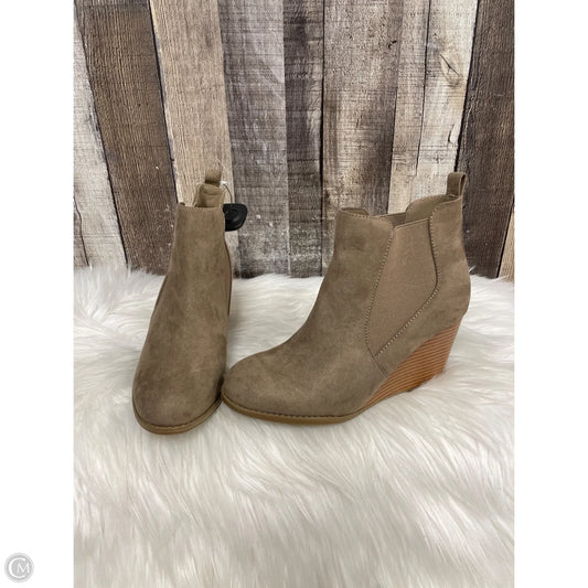 Boots Ankle Heels By Ana In Brown, Size: 6
