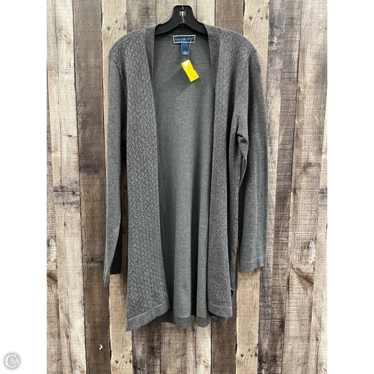 Cardigan By Karen Scott In Grey, Size: L