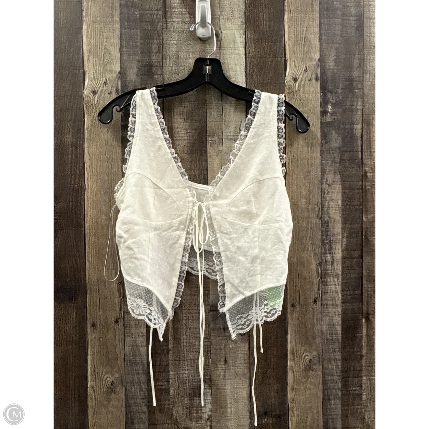 Top Sleeveless Basic By Micas In White, Size: M