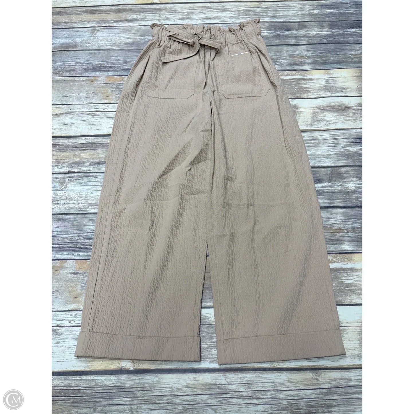 Pants Wide Leg By Zara In Brown, Size: S