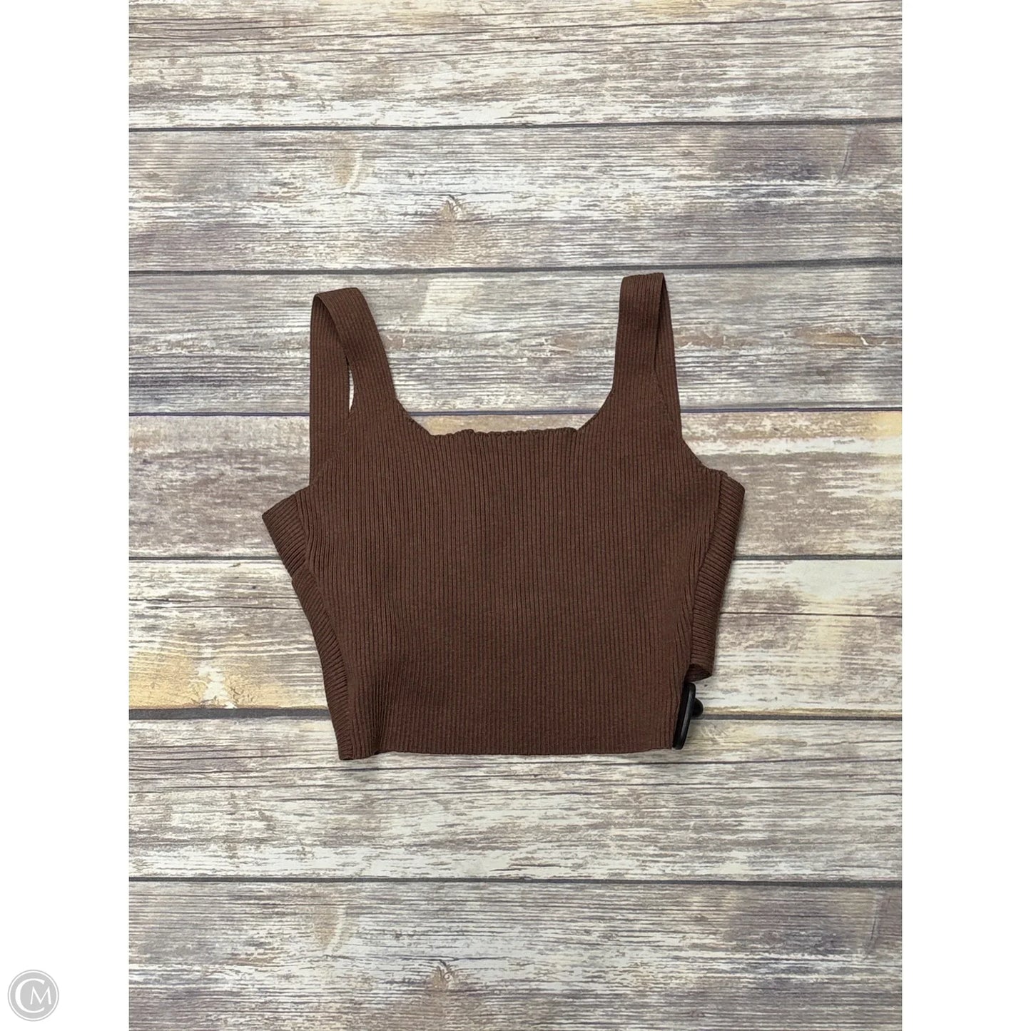 Top Sleeveless By Cme In Brown, Size: S