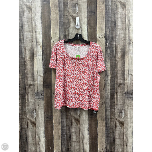 Top Short Sleeve Basic By Lucky Brand In Red, Size: Xl