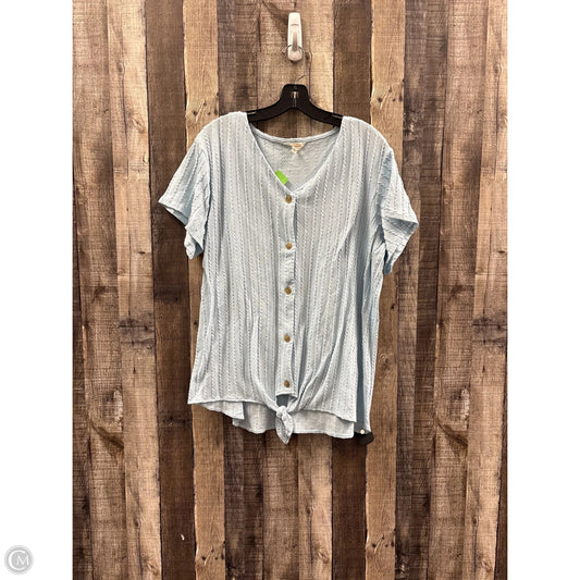 Top Short Sleeve By Weatherproof In Blue, Size: Xxl
