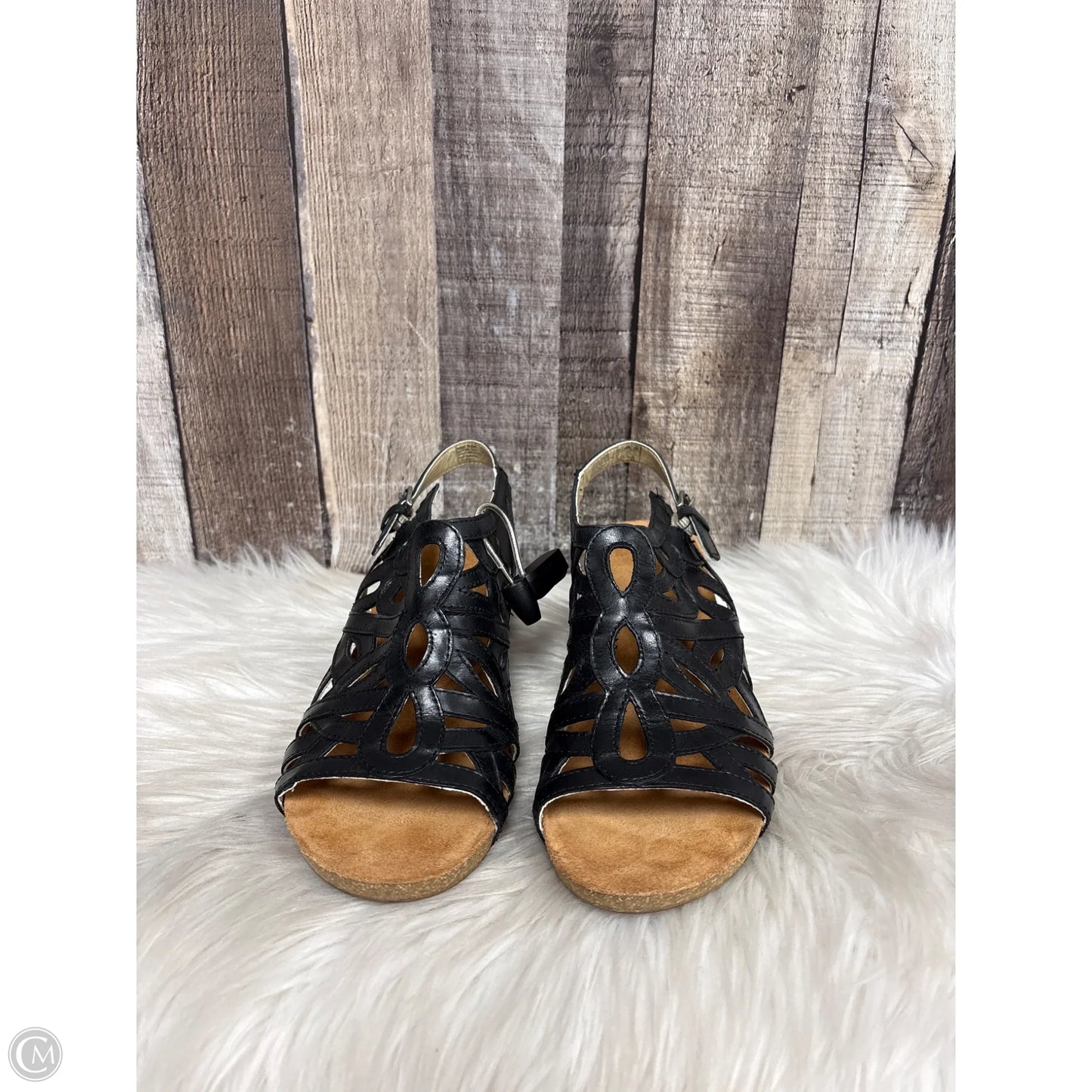 Sandals Heels Block By Josef Seibel In Black, Size: 10