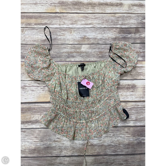 Top Short Sleeve By Forever 21 In Multi-colored, Size: L