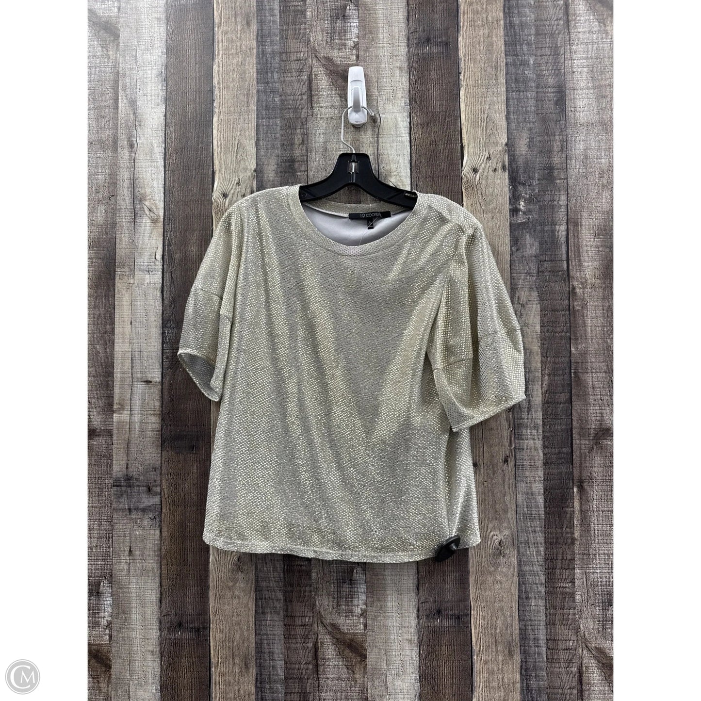 Top Short Sleeve By Cme In Gold, Size: L