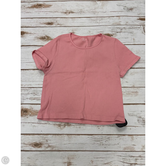 Top Short Sleeve By Out From Under In Pink, Size: M