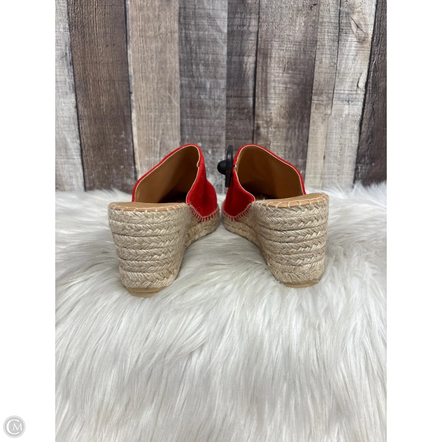 Sandals Heels Wedge By Cmc In Red, Size: 8
