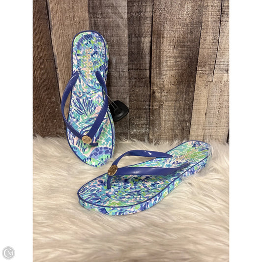Sandals Designer By Lilly Pulitzer In Multi-colored, Size: 6.5