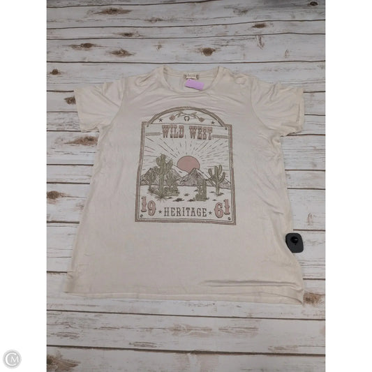 Top Short Sleeve By Altard State In Cream, Size: Xl