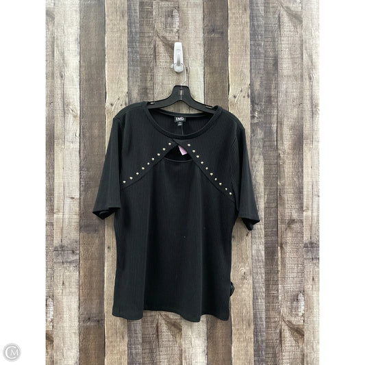 Top Short Sleeve By Inc In Black, Size: Xxl