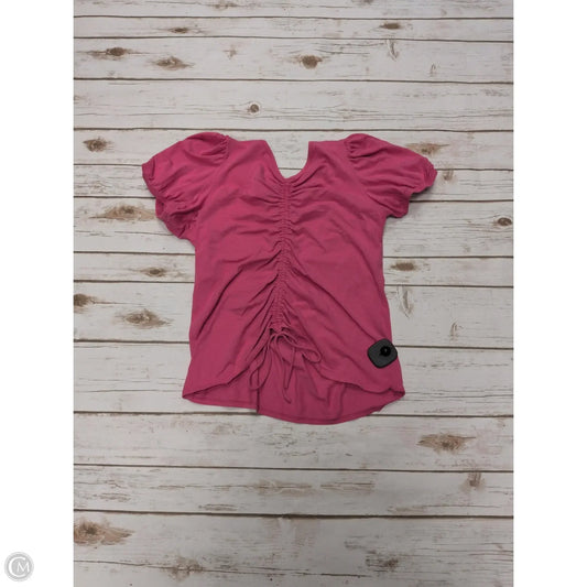 Top Short Sleeve By Cme In Pink, Size: M