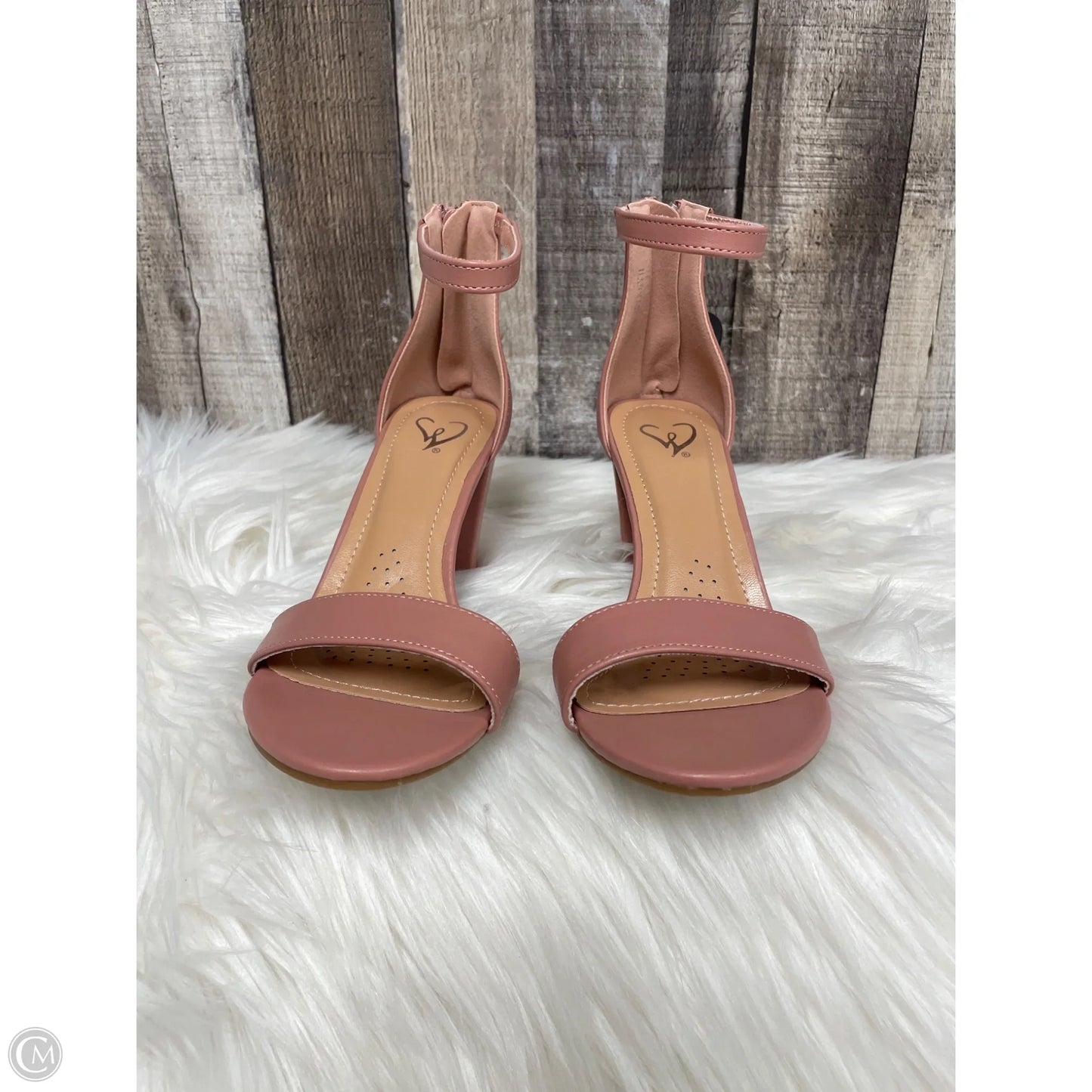 Sandals Heels Block By Windsor In Pink, Size: 6