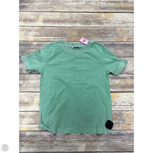 Top Short Sleeve By Zara In Green, Size: L