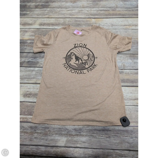 Top Short Sleeve Basic By Cmf In Brown, Size: M