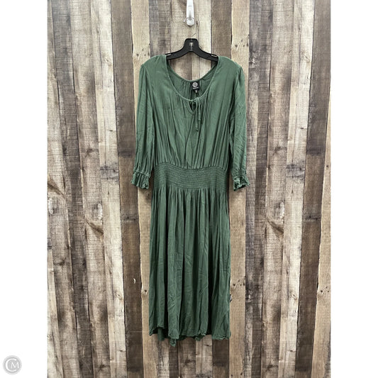 Dress Casual Maxi By Bobeau In Green, Size: 1x