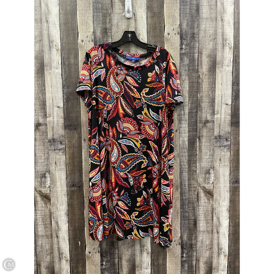 Dress Casual Midi By Apt 9 In Black, Size: Xxl