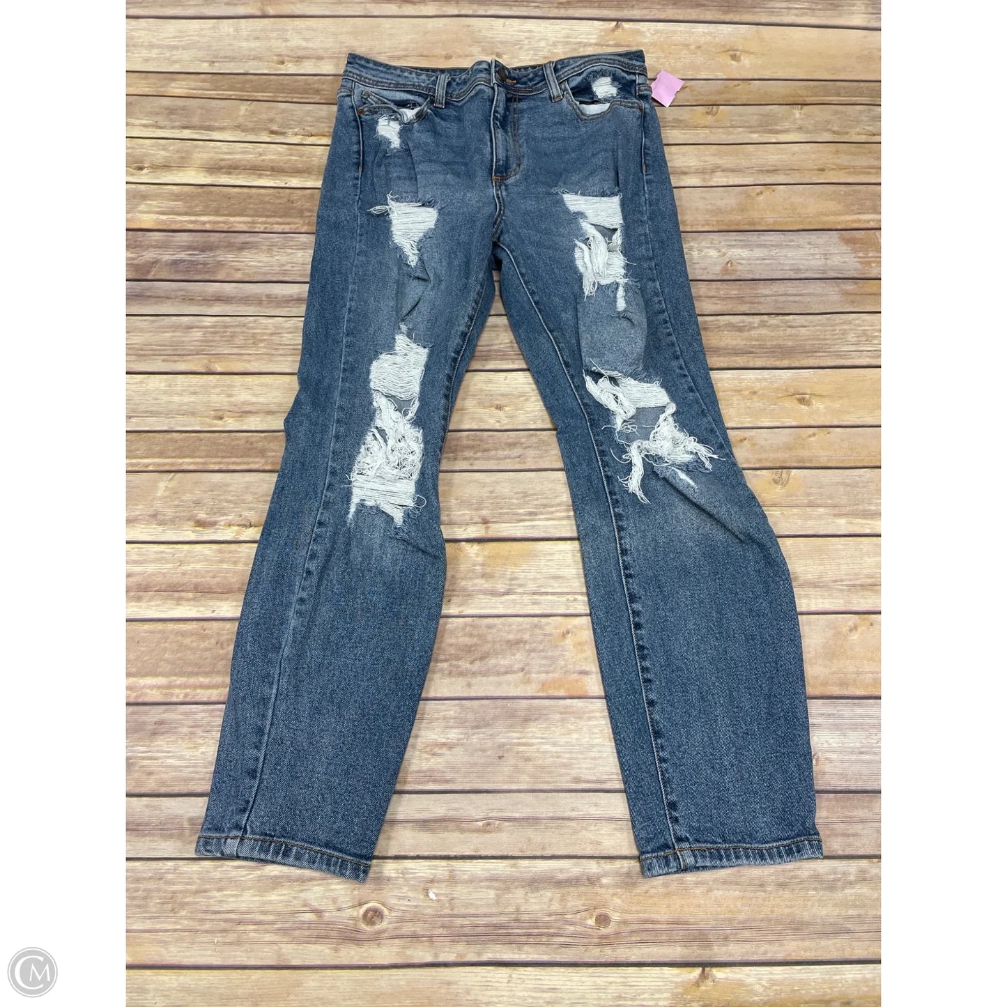 Jeans Skinny By Cmf In Blue Denim, Size: 12