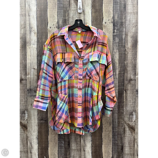 Top Long Sleeve By Pilcro In Multi-colored, Size: Xsp