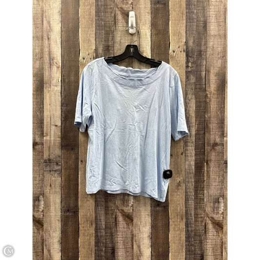 Top Short Sleeve Basic By Talbots In Blue, Size: L