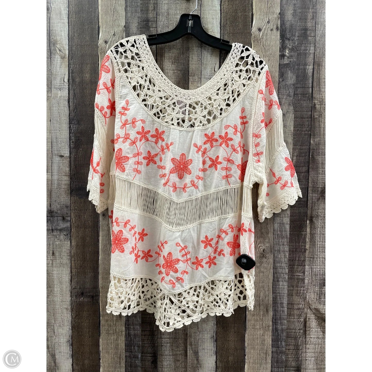 Swimwear Cover-up By Cme In Cream, Size: Xl