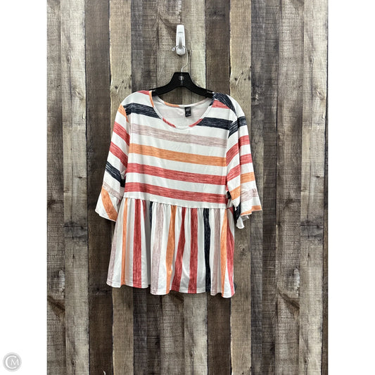 Top Short Sleeve By Shein In Multi-colored, Size: 2x