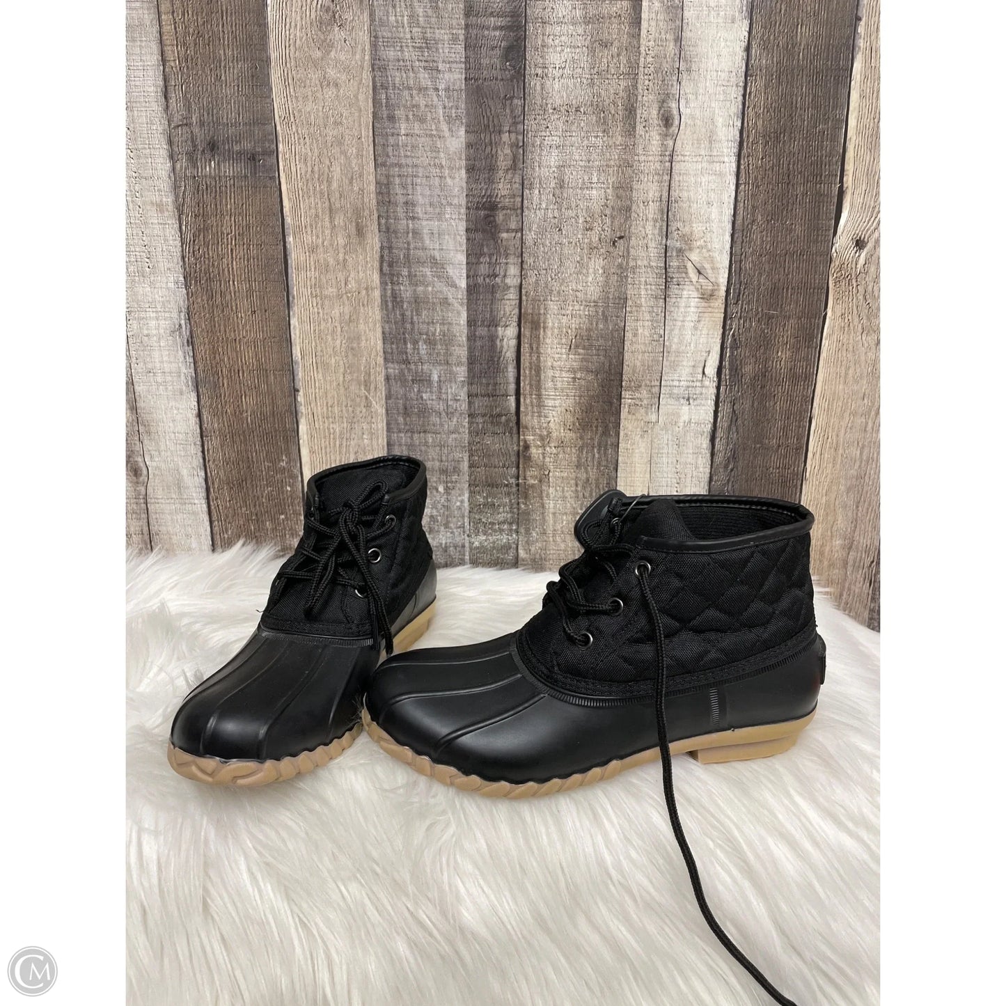 Boots Rain By St Johns Bay In Black, Size: 7