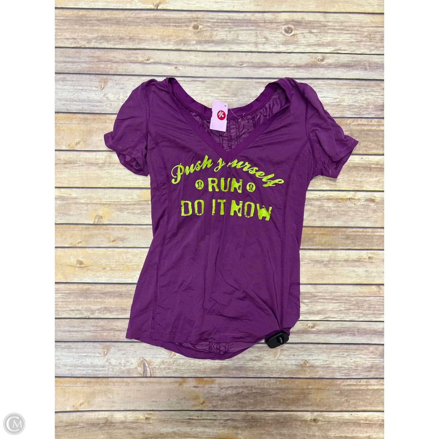 Athletic Top Short Sleeve By Lululemon In Purple, Size: S