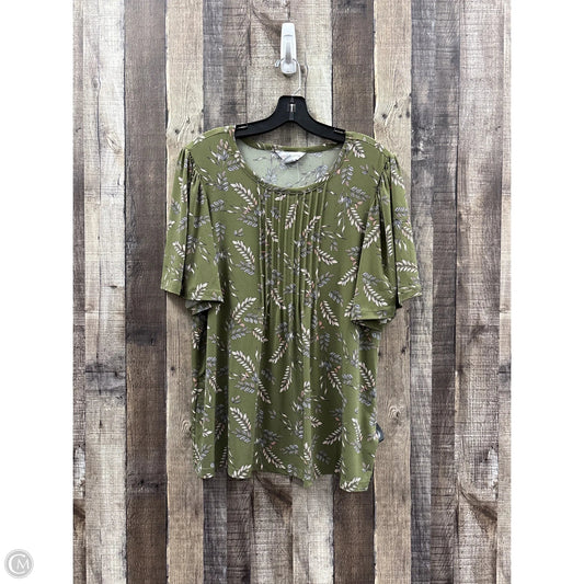 Top Short Sleeve By Liz Claiborne In Green, Size: 0x