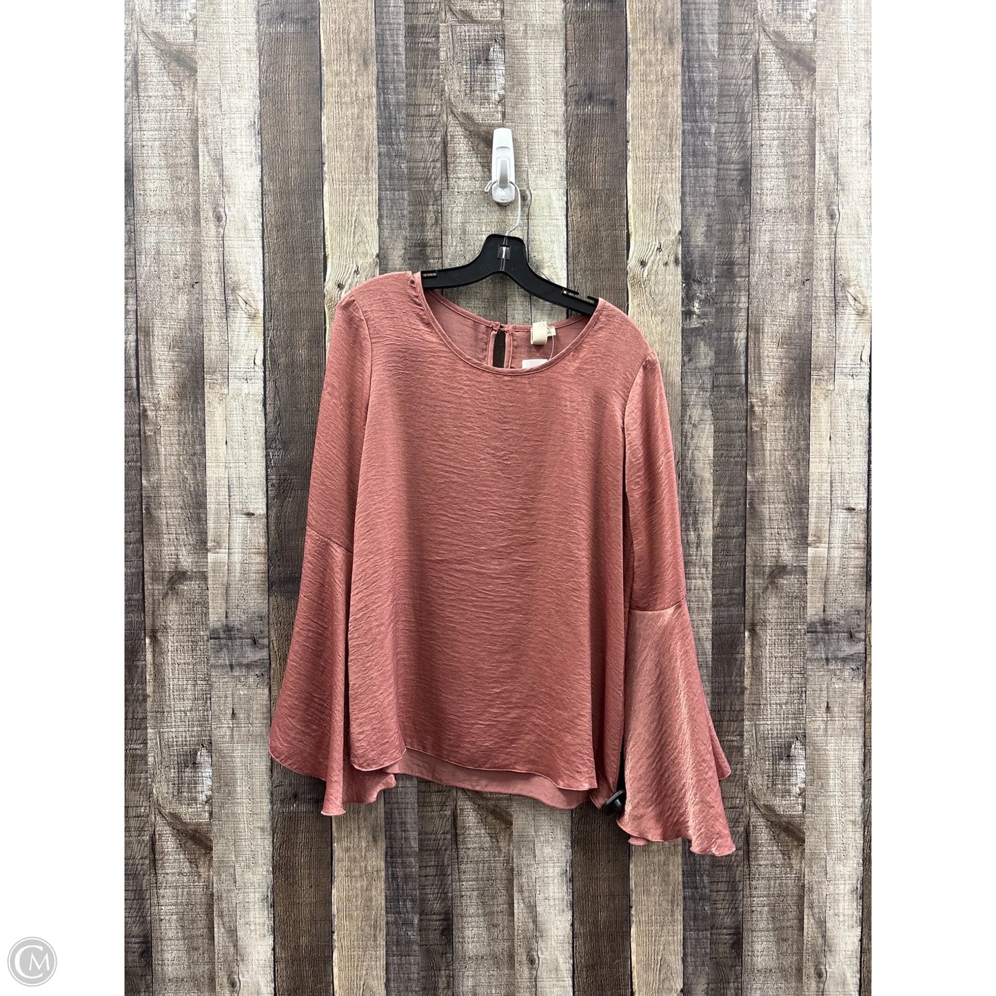 Top Long Sleeve By Allison Joy In Pink, Size: M