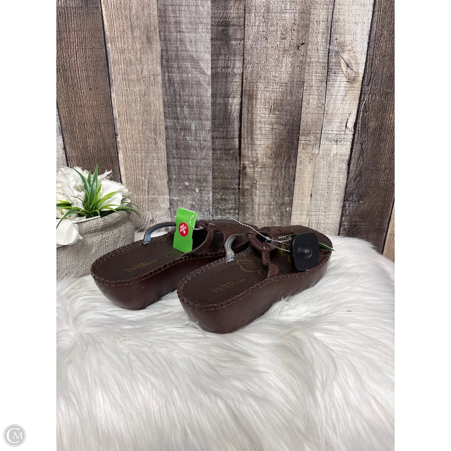 Sandals Heels Platform By Clarks In Brown, Size: 7.5
