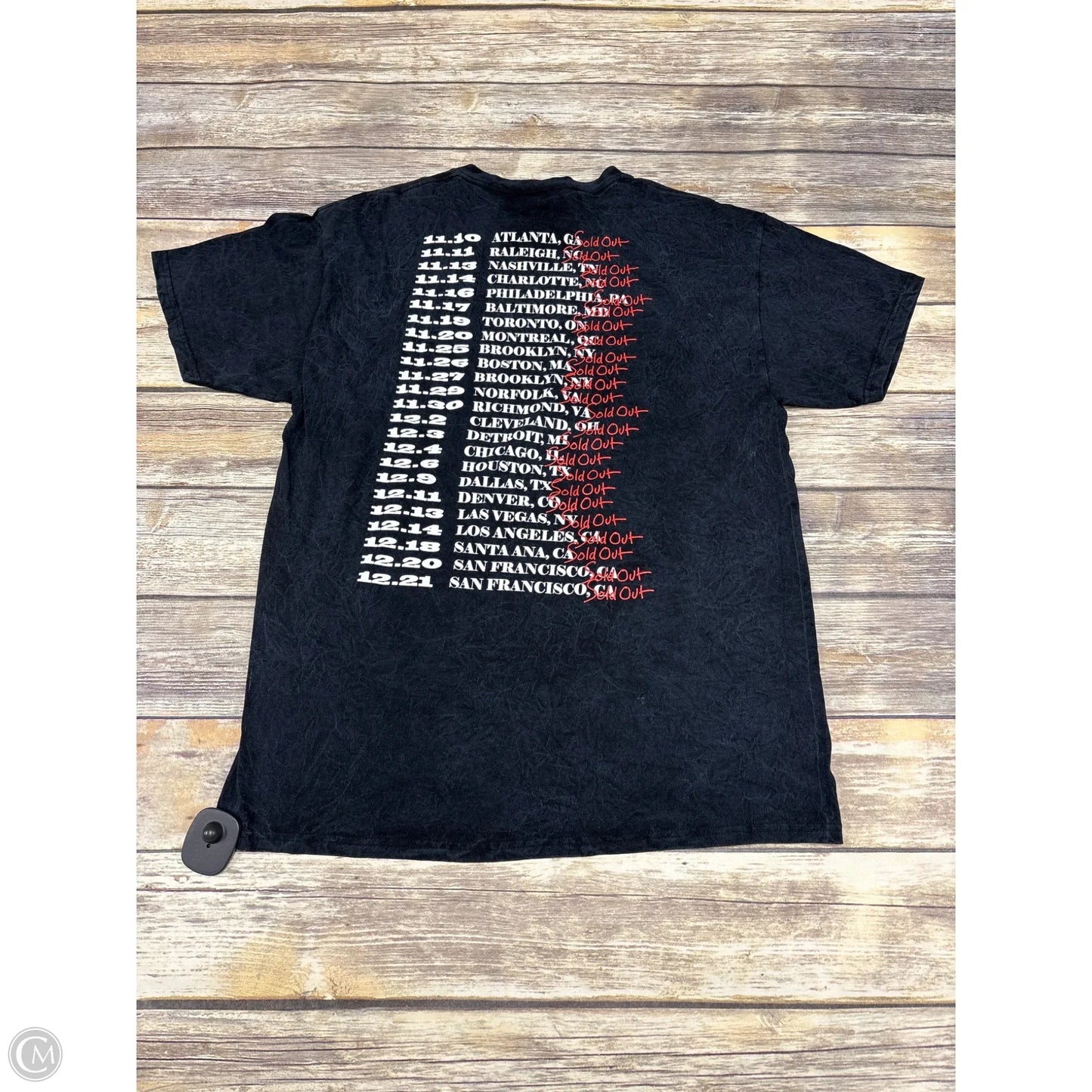 Top Short Sleeve By Cme In Black, Size: L