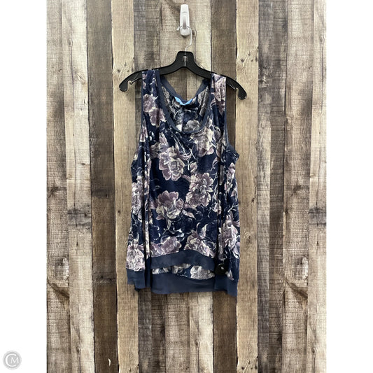 Tank Top By Simply Vera In Floral Print, Size: Xl