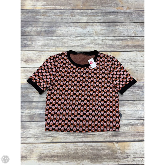 Top Short Sleeve By Zara In Multi-colored, Size: L