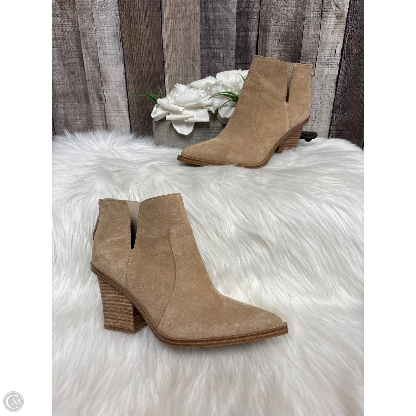 Boots Leather By Vince Camuto In Brown, Size: 8