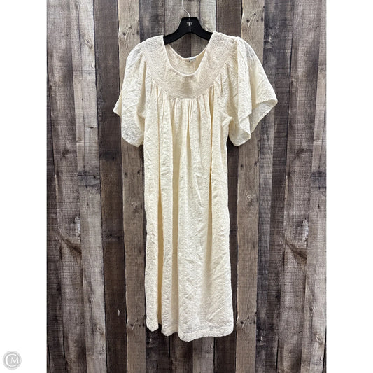 Dress Casual Midi By Old Navy In Cream, Size: L