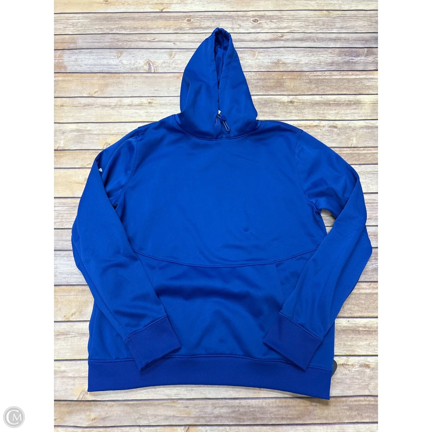 Athletic Top Long Sleeve Hoodie By Under Armour In Blue, Size: M