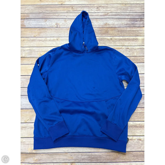 Athletic Top Long Sleeve Hoodie By Under Armour In Blue, Size: M