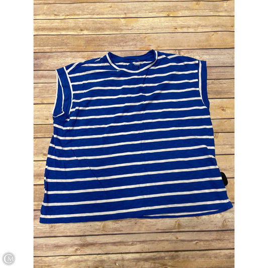 Top Short Sleeve By Sonoma In Striped Pattern, Size: L