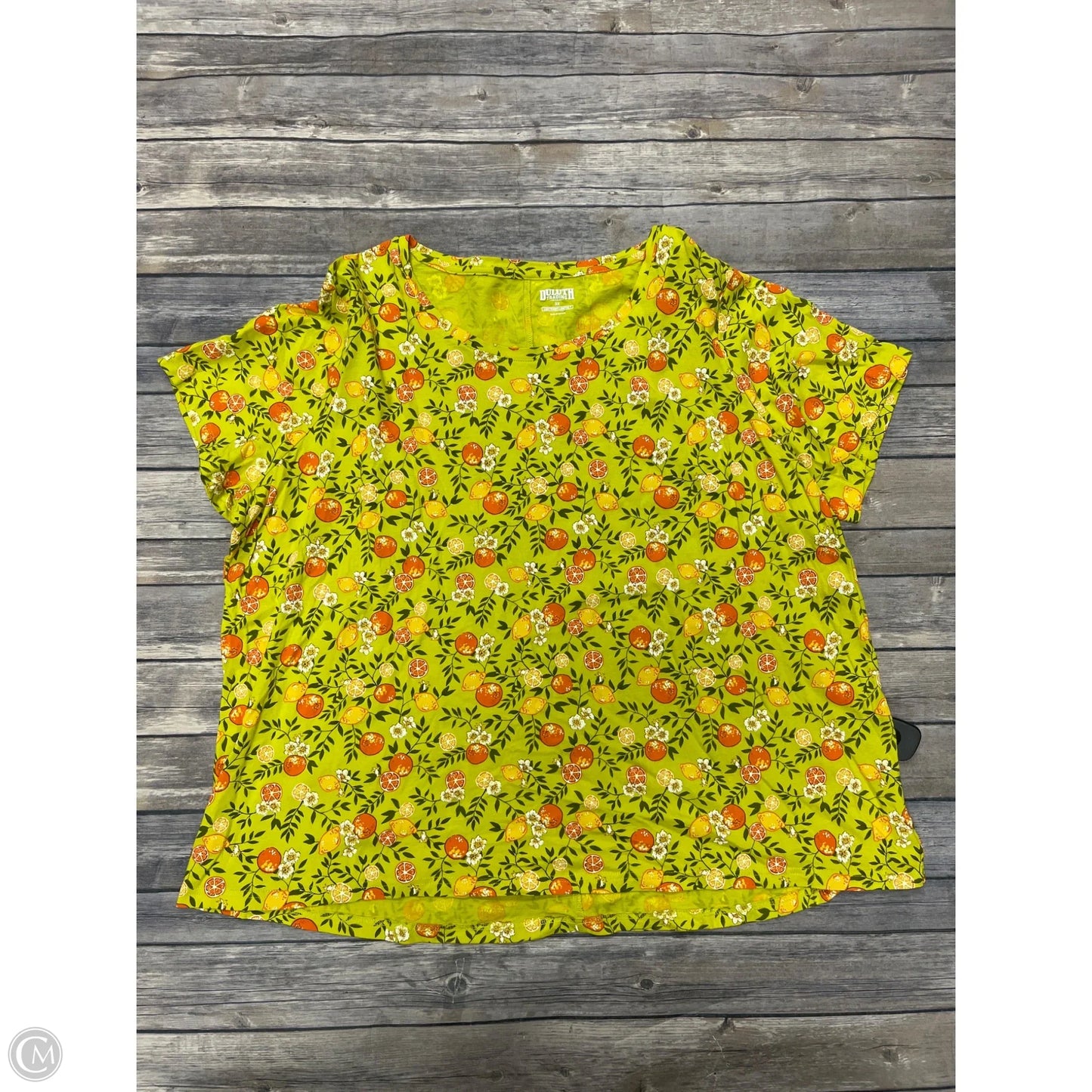 Top Short Sleeve By Duluth Trading In Yellow, Size: 3x