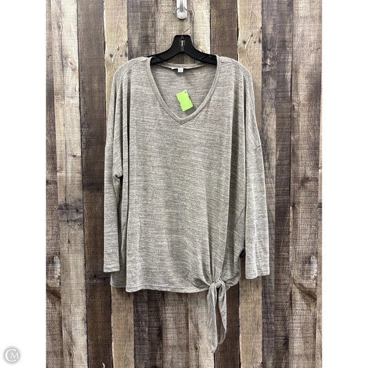 Top Long Sleeve By She + Sky In Grey, Size: Xl