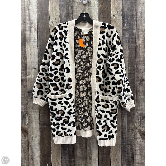 Sweater Cardigan By Cynthia Rowley In Animal Print, Size: Xs