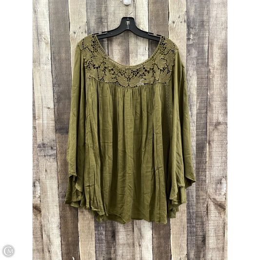 Top Long Sleeve By Lane Bryant In Green, Size: 4x