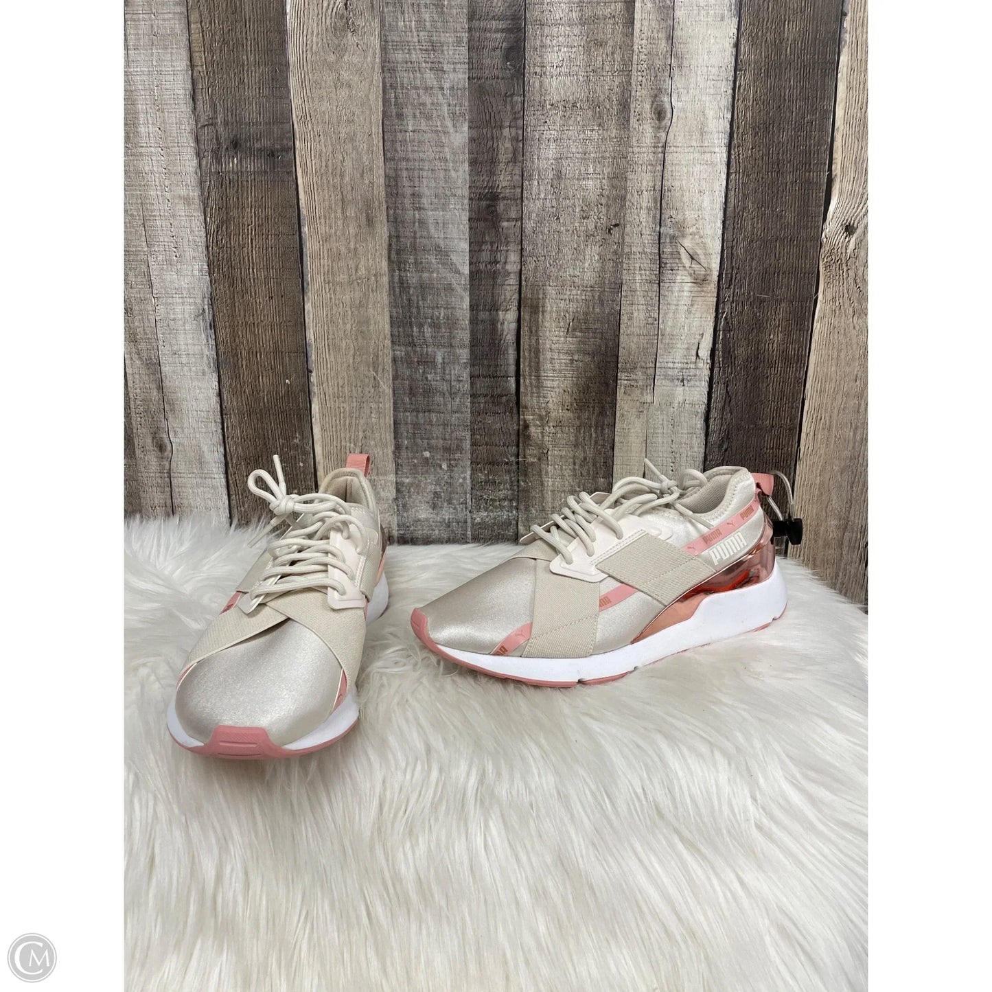 Shoes Athletic By Puma In Cream & Pink, Size: 8.5