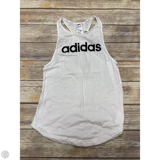 Athletic Tank Top By Adidas In White, Size: S
