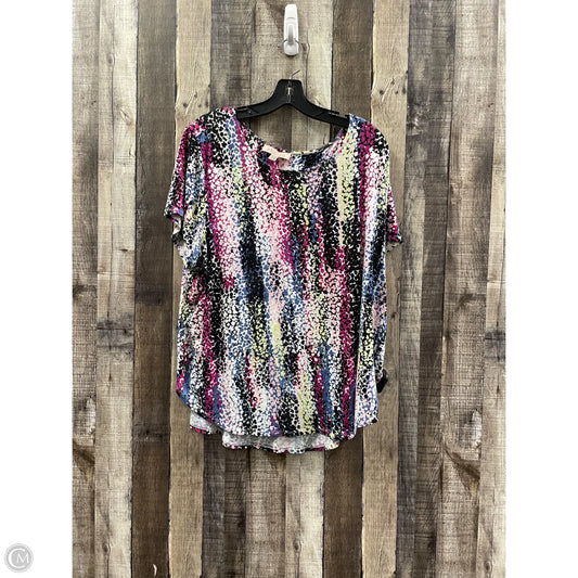 Top Short Sleeve By Philosophy In Multi-colored, Size: 2x
