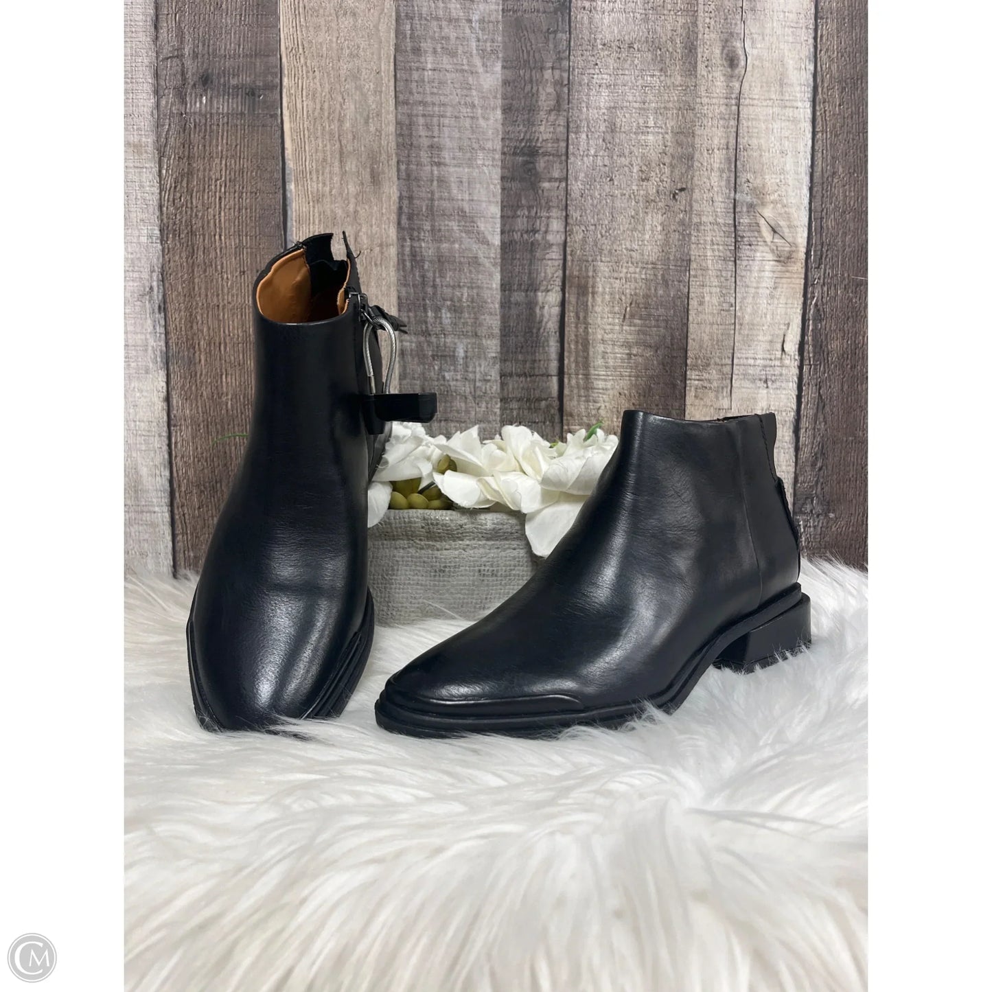 Boots Ankle Flats By Franco Sarto In Black, Size: 5.5