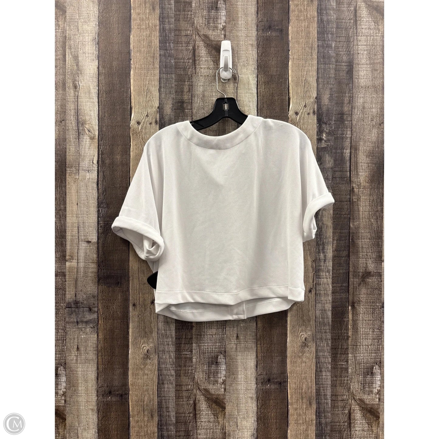 Top Short Sleeve By Adrianna Papell In White, Size: S