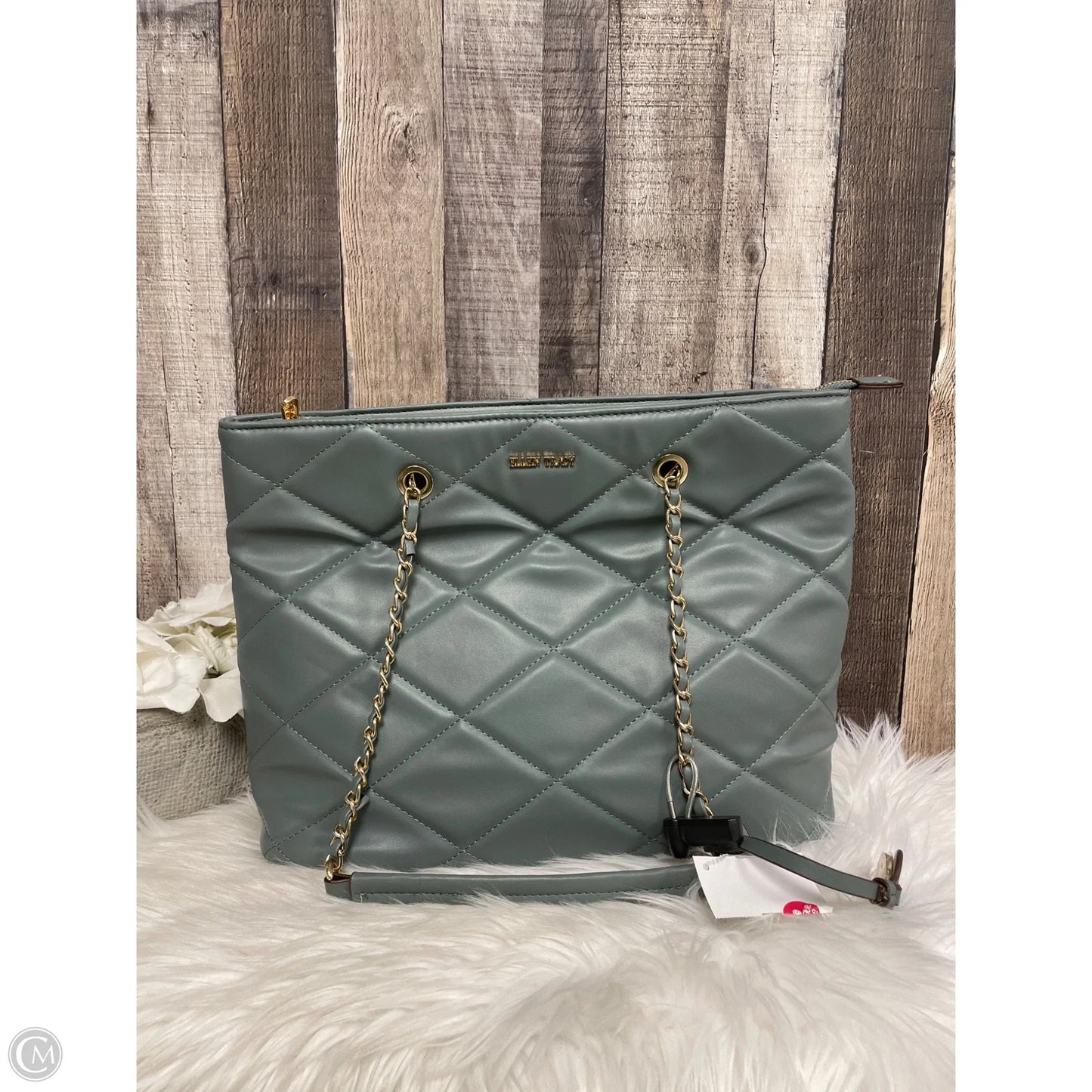 Handbag Leather By Ellen Tracy, Size: Large