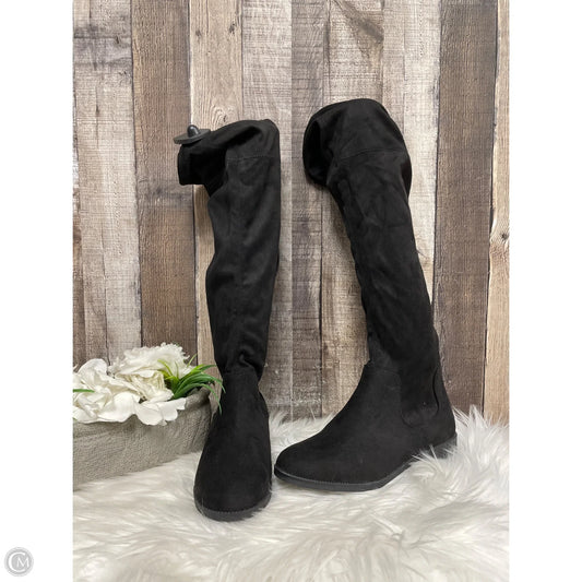 Boots Ankle Flats By So In Black, Size: 6